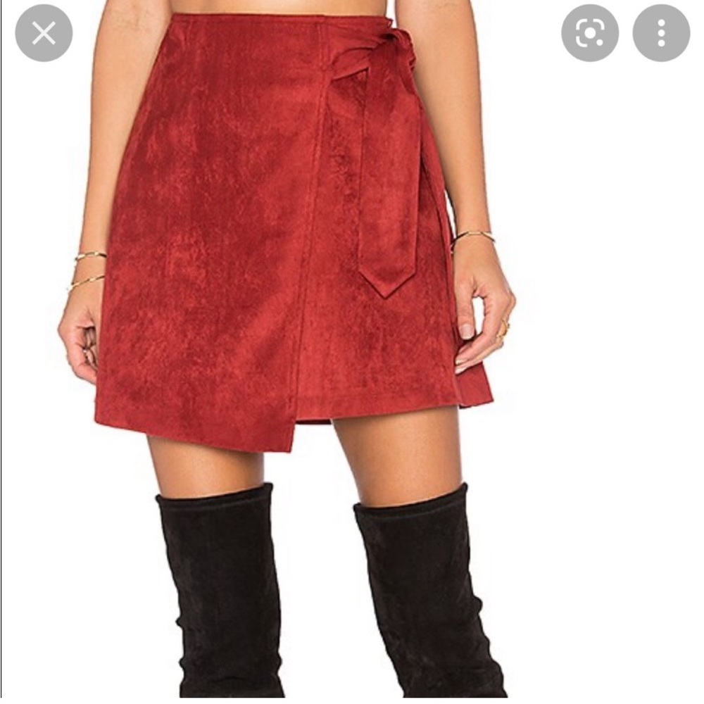 Lovers + Friends | faux suede skirt / S